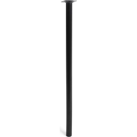 Pata cilíndrica de acero en color negro mod. 401g. dimensiones ø3x70cm 2-401g.700.03 rei (1/4)