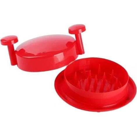 Déchiqueteuse de Viande Plus Efficace que les Griffes d'Ours - Outil de Cuisine pour Effilocher la Viande de Boeuf, (Nylon, Rouge) (1/4)