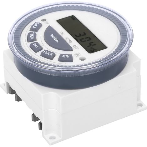 Elektronischer Zeitschalter mit LCD-Digitalanzeige, Modell TM619H‑2, DC12VAC (1/5)