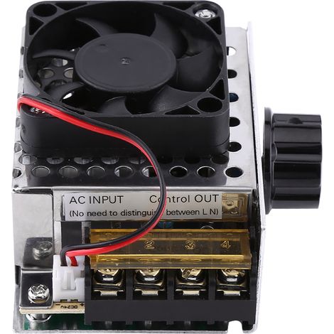 Régulateur de tension électrique SCR 4000 W, variateur de température, contrôleur de vitesse de moteur avec ventilateur (1/5)