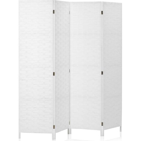 TRADE SHOP - Separe' A 4 Ante Pannelli Double Face Bianco Paravento Divisorio Ambienti Sep08 336233 - (1/5)