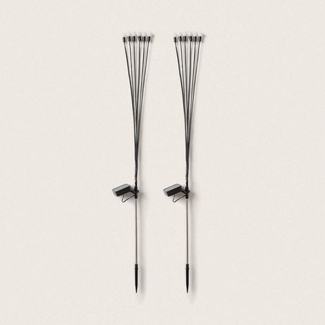 2er-Pack LED-Spieße Solar Außen LightningBug 3000K Warmweiß (1/5)