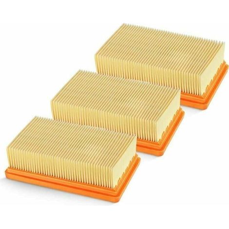 3er-Pack Ersatz-Flachfaltenfilter für Karcher MV4 MV5 MV6 WD4 WD5 WD6, WD4P WD5P WD6P Nass-Trockensauger – ersetzt 2.863–005.0 Thsinde FLITI (1/4)