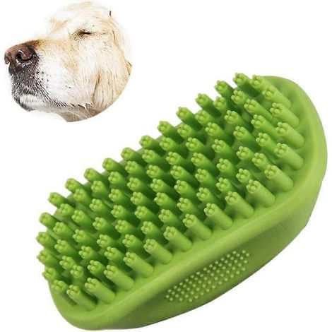 Brosse de bain pour chien et chat, idéale pour le toilettage, le lavage et le massage des poils. Convient aux chiens à poils courts et longs. (1/4)
