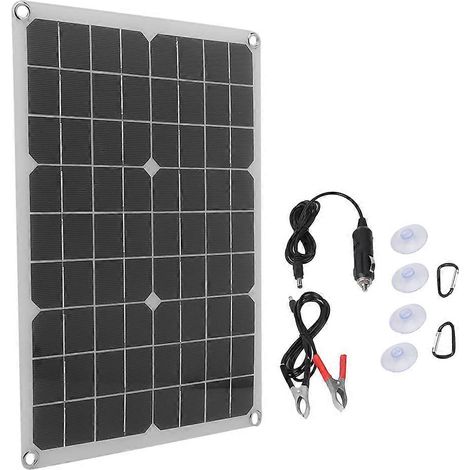 Flexibles 20W/30W Solarladegerät für Autobatterien, DC5521 Dual-Output-USB-Solarpanel, wasserdichtes tragbares Ladeset (1/5)