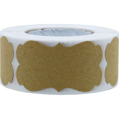 300 autocollants en kraft naturel, étiquettes adhésives de papeterie, enveloppe cadeau décoration mariage fêtes, tags pour présents.