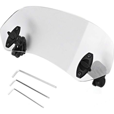 Extensión de parabrisas para motocicleta, extensión universal de parabrisas para motocicleta, accesorios ajustables con clip para parabrisas (1/5)