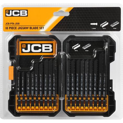 JCB 21 Piece Impact Drill Bit Set, Steel, Universal Fit, Phillips, Pozi and Torx, Adapter & Quick Lock Function (1/4)