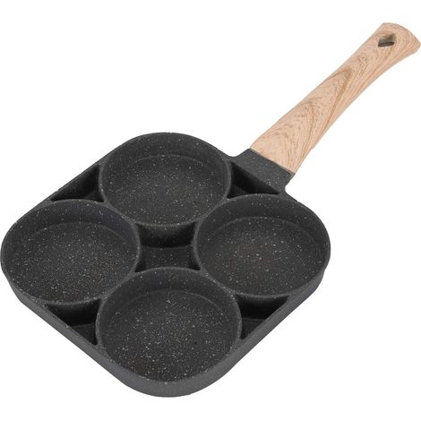 38x18.5x2.4cm Frying Pan Non-Stick Frying Pan Detachable Handle Induction Compatible Oven Safe Aluminum Alloy and Bakelite(Grey) (1/5)