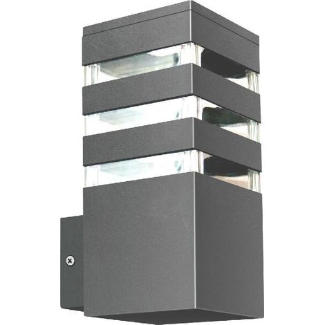 Lámpara de pared para jardín exterior Goldlux TEXAS E27 grafito IP44