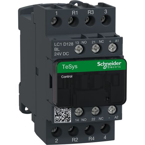 Contacteur LC1D128BL - 24V DC , 5,5kW SCHNEIDER LC1D12 2NO + 2NC (1/4)