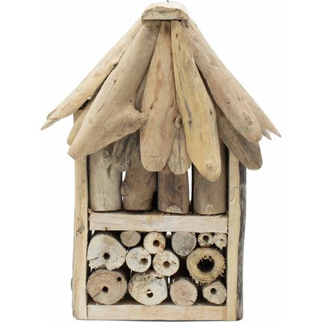 Boîte double abeilles et insectes en bois flotté- Vendu par 1