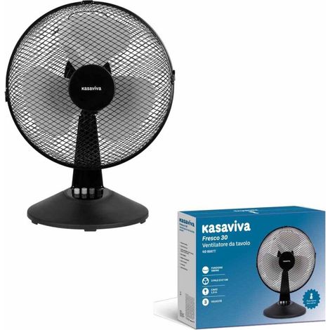 Ventilatore da Tavolo Fresco Nero Pale 30 cm 40 Watt