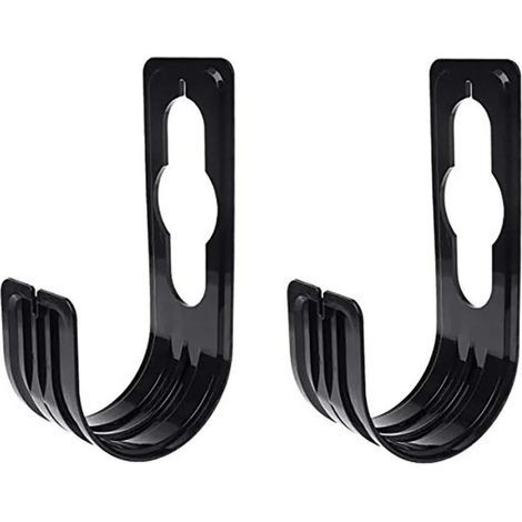2pcs Support de Tuyau d’Arrosage Cintre Portable, Support Cintre Fixation Mural, Tuyau Arrosage Support de Jardin Maison, Noir (1/5)
