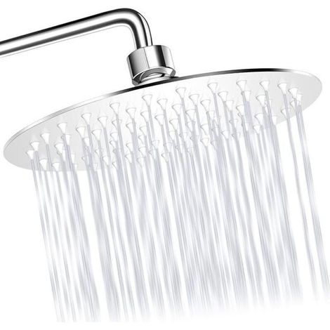Pommeau de douche Weilan, pommeau de douche de salle de bain, pommeau de douche rond anti-calcaire, pommeau de douche monobloc en acier inoxydable pommeau de douche à économie d'eau (1/5)