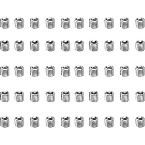 50 inserts filetés pour filetage, douilles de renfort, outil de réparation et d'ajustement des trous de vis, unité US 6‑322D (1/5)