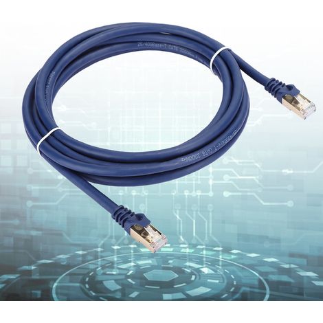 Câble Ethernet Cat8 40Gbps 3m, Blindé SFTP, pour Routeur, PC, Gaming et Réseau Haute Performance