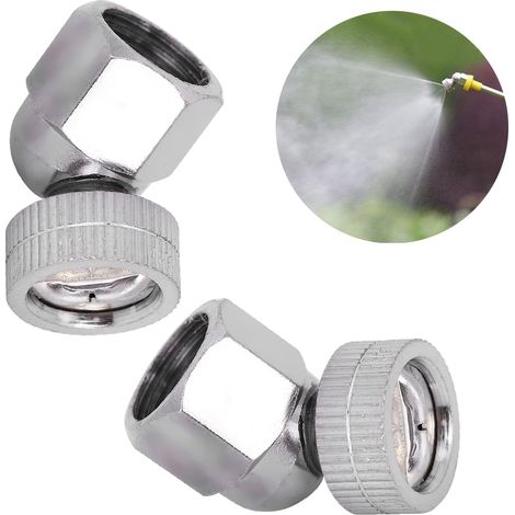 Tête d'arrosage haute pression en acier inoxydable, filetage femelle G3/8", angle de 45° (1/5)