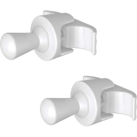 Coppia Handy Drop Tubolare - Portasciugamani per Radiatore Tubolare Multicolonna - si Fissano Direttamente sul Radiatore Tubolare - Bianchi (1/5)