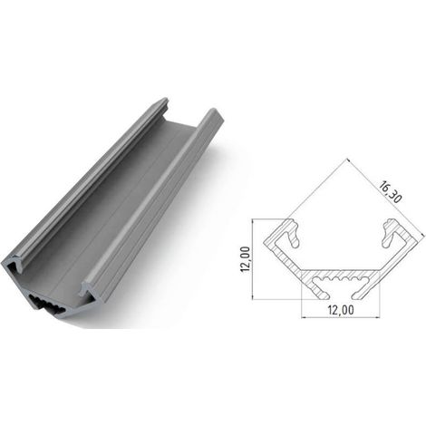AL12-GLC2-AS-1000: Eckprofil ALU anodisiert silber 1000mm ECK anodisiert silber