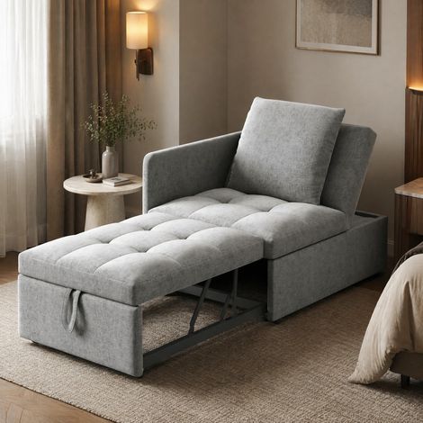 sofá cama 3 en 1 reclinable lino 177 cm OKMYHOME (1/5)