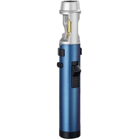 Briquet à butane coupe-vent avec décapsuleur et torche à flamme jet rechargeable pour barbecue, camping, cigares et situations de survie. (1/5)