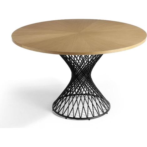 Mesa fija redonda acabada en roble Celeste, 137 x 76 (diámetro x alto) (1/3)