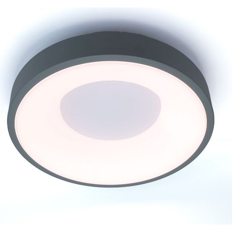 ALPINALUZ Plafón LED Circular Aluminio Gris Ø30 Cm 28W Blanco 3000K-4000K-6000K (1/5)