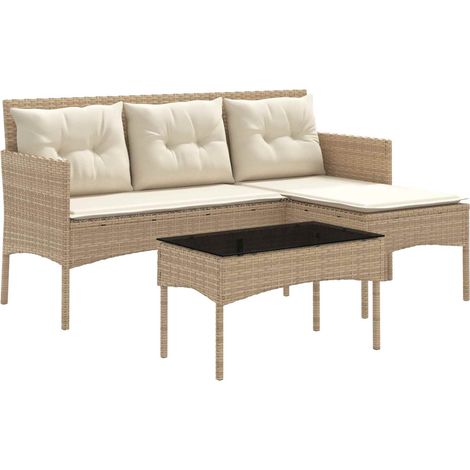 Maison Exclusive - Gartensofa-set mit Kissen 2 pcs Poly-Rattan