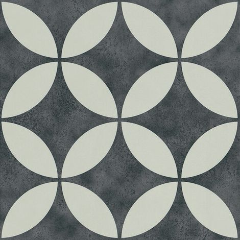 Carrelage sol effet carreaux de ciment Grant Enya charbon 15x15 cm - Réflex boutique