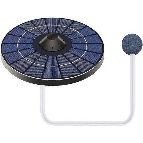 Pompe à oxygène solaire avec pierre à air, adaptée aux bains d'oiseaux et aux fontaines, 300 litres. (1/5)