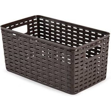 Cesta de almacenamiento organizador Rattan mimbre 5 Litros Wengue (1/4)
