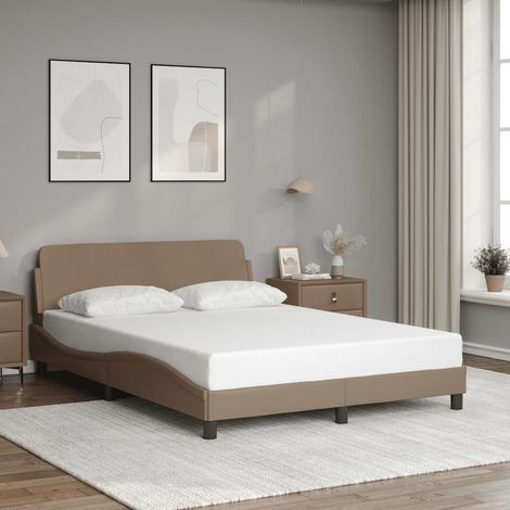 Bettgestell "Dover" Cappuccino-Braun 140x190 cm Kunstleder (1/5)