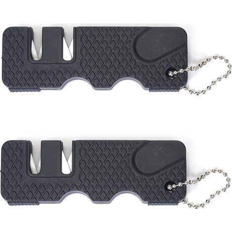 2 pièces egiseur de couteaux,aiguiseur couteaux,eguiseur de couteau,Pratique, compact et léger, idéal pour une utilisation en extérieur, pour un affûtage grossier et fin (1/5)