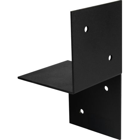 Support mural Pergola Recouvert Noir pour poutres 12 x 12 cm (1/4)