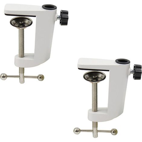 Pis Pince De Montage De Bureau Support Fixe Pour Lampe De Bureau Blanc Supports De Fixation En Aluminium En Forme De C Support De Lampe De de de 55 (1/4)