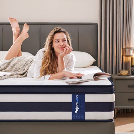 Pajamoon Matelas Brise 140x190 cm, Matelas à Ressorts Ensachés et Mémoire de Forme, Épaisseur 28 cm, Moelleux Moyen, Couverture Tencel Respirante, Certifié OEKO-TEX (1/5)