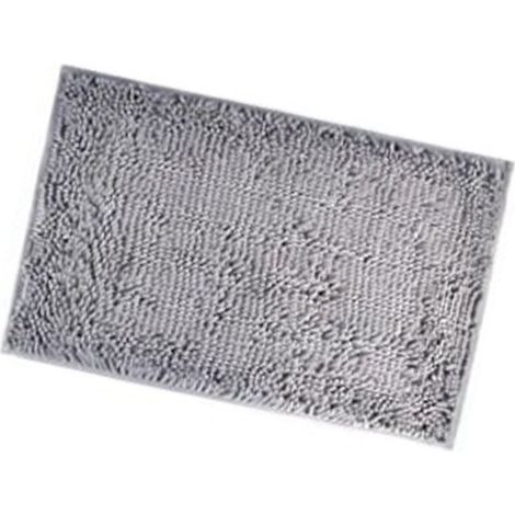 Badematte 40 x 60 cm, dunkelgrau, wasserabsorbierend, rutschfest, aus dickem PVC, ideal für Hotelzimmer oder ähnliches. (1/5)