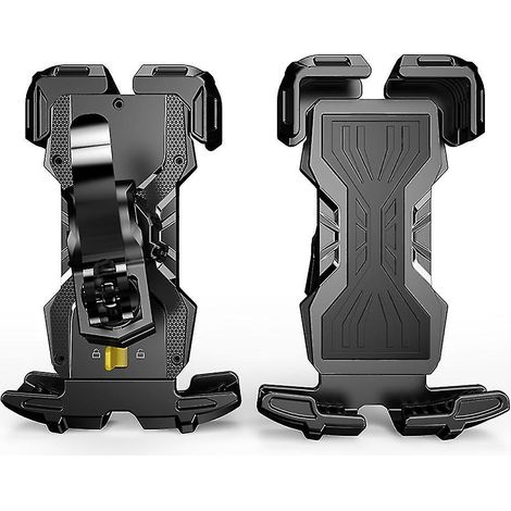 Support de téléphone pour moto avec rotation à 360° stable et anti-vibrations.