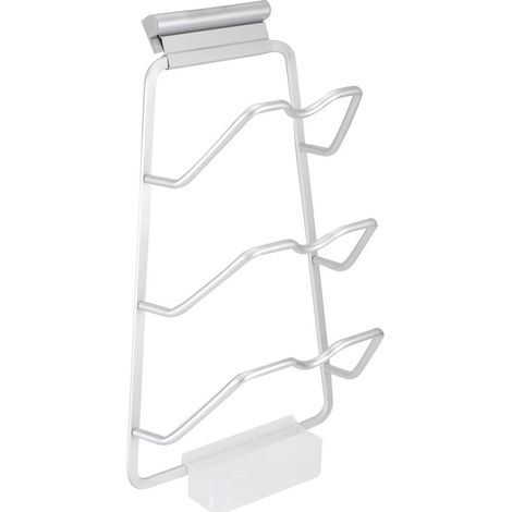 3-stöckiges Aluminium-Topfdeckelregal zur Wandmontage, Aufbewahrungsregal für Topfdeckel, Topfdeckel-Organizer, moderne Haushaltswaren (1/5)
