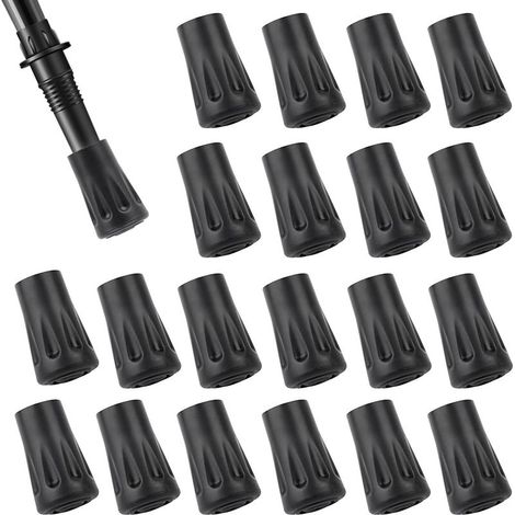 20 Pcs Potecteu en Caoutchouc Embouts pou bâtons de Mache Nodique, echange en Embout Baton de Mache, Embout bâtons de andonnée, Baton de Mache Nodique andonnée Accessoies (1/5)