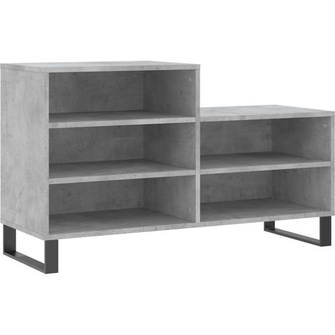 Maison Exclusive - Scarpiera Grigio Cemento 102x36x60 cm in Legno Multistrato
