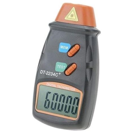 royaluxe-Tachymètre numérique Tachymètre numérique professionnel Écran LCD Testeur de tachymètre Compte-tours à changement automatique avec batterie durable 6F22 9V Tachymètre sans contact (1/5)