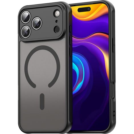 Custodia per iPhone 17 Pro Max, resistente a MagSafe, opaca con protezione per la fotocamera, nera (1/5)
