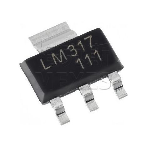 Changdian/Changjing LM317 SOT-223 40V 1,5A Dreipoliger positiver Spannungsregler-IC (5 Stück)