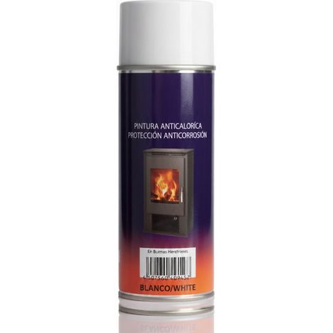 Pintura AnticalÃ³rica Aerosol 400 ml Blanco Mate  Chimenea y Estufa Pellet (1/5)