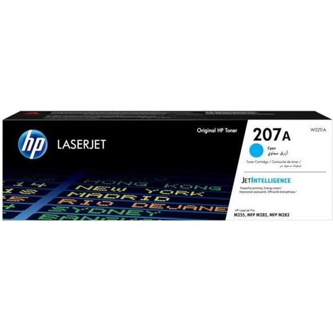 TONER HP 207 (W2211A) cyan - cartouche authentique pour imprimantes HP Color LaserJet Pro M255/MFP M282/ M283 (1/10)