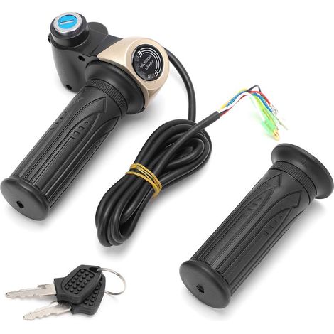 Poignée d'accélérateur électrique 24V pour vélo et scooter, avec écran LED étanche, compatible pour deux-roues électriques, fixation simple et robuste (1/5)