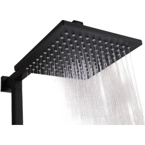 XXL-Regendusche Bernstein ABS-Duschkopf 3030TB Schwarz 23x23cm