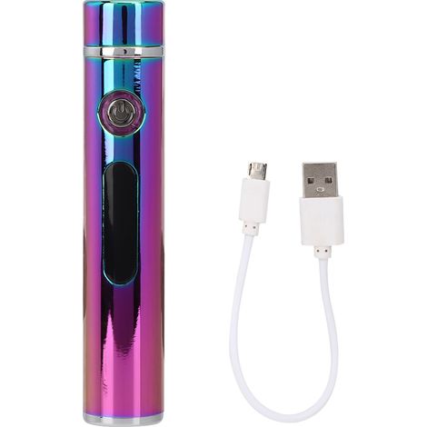 Mini Briquet à Arc Électrique USB, sans flamme LED, avec affichage de la puissance, couleur glace (1/5)